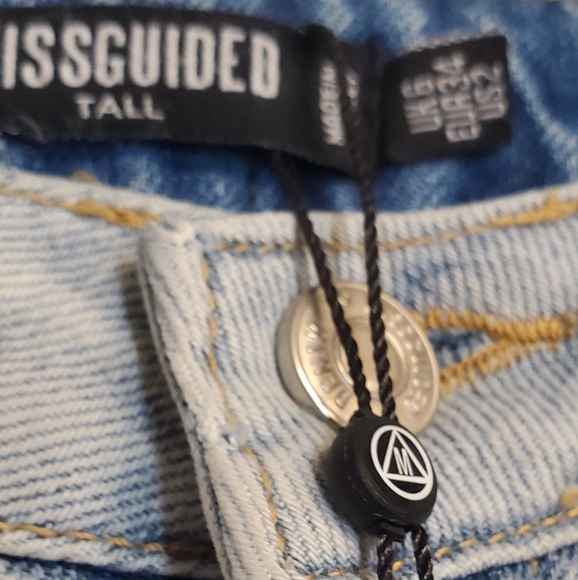 NWT TALL WRATH HIGH WAIST SLASH STRAIGHT LEG DENIM JEANS  2 - Picture 4 of 8